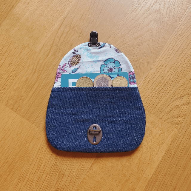 Porte-monnaie Coquelicot - Jean bleu foncé