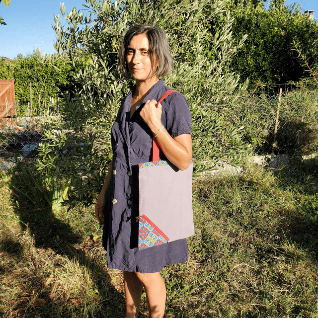 Tote bag Mimosa - Gris