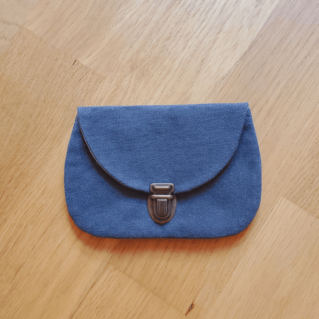 Porte-monnaie Coquelicot - Jean gris