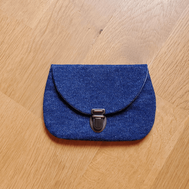 Porte-monnaie Coquelicot - Jean bleu foncé