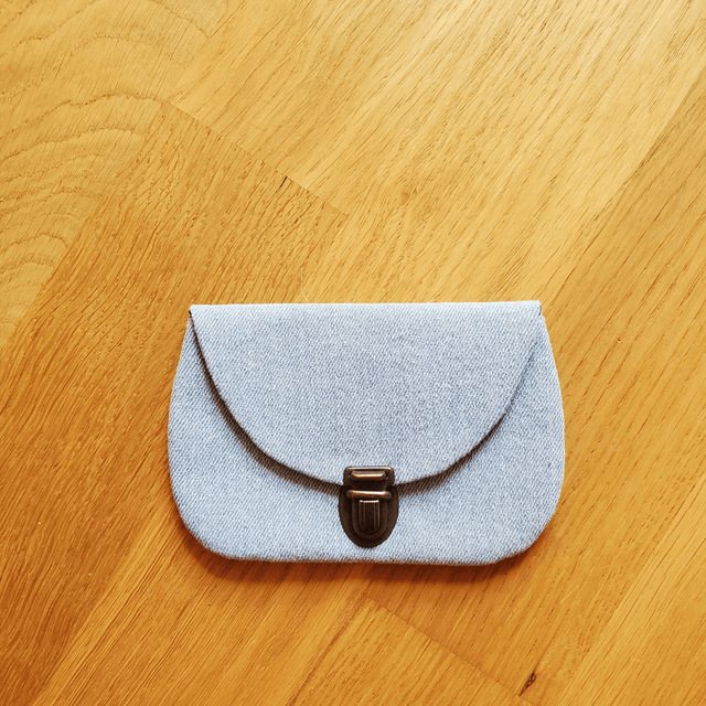 Porte-monnaie Coquelicot - Jean bleu clair
